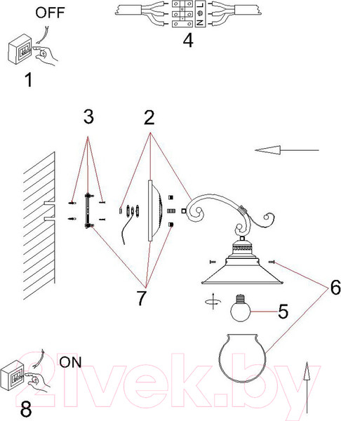 Изображение товара Бра Arte Lamp Grazioso A4577AP-1CK
