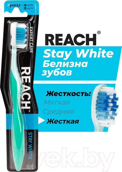 Изображение товара Зубная щетка REACH Stay White жесткая