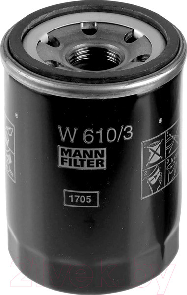 Изображение товара Масляный фильтр Mann-Filter W610/3