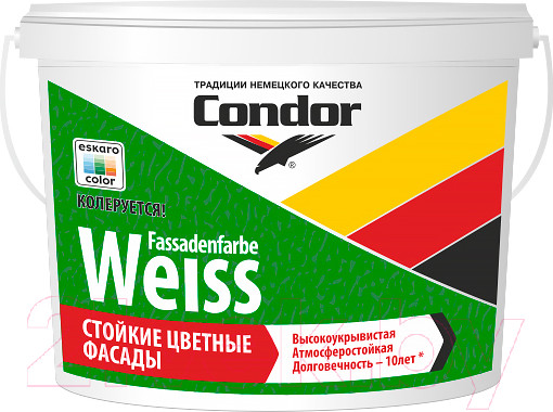Изображение товара Краска CONDOR Fassadenfarbe Weiss (7.5кг)