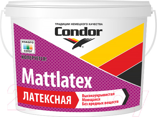 Изображение товара Краска CONDOR ВД Mattlatex (1.5кг, белый)