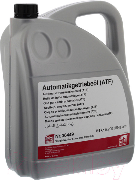 Изображение товара Трансмиссионное масло Febi Bilstein MB 236.14 / 36449 (5л, красный)