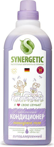 Кондиционер для белья Synergetic Биоразлагаемый. Лавандовое поле (1л)