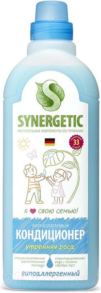 Изображение товара Кондиционер для белья Synergetic Биоразлагаемый. Утренняя роса (1л)