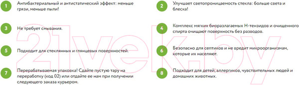Изображение товара Средство для мытья стекол Synergetic Биоразлагаемое (500мл)