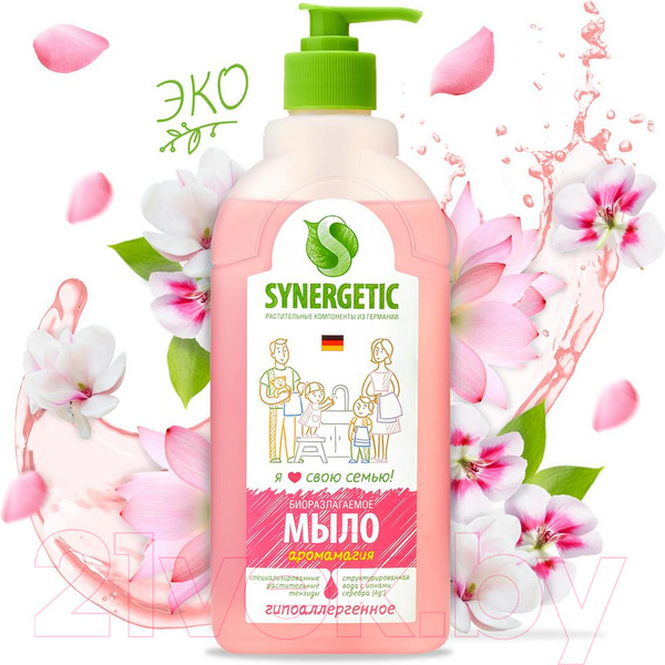 Изображение товара Мыло жидкое Synergetic Биоразлагаемое. Аромамагия (0.5л)