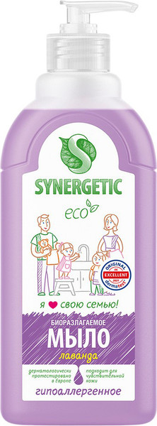 Изображение товара Мыло жидкое Synergetic Биоразлагаемое. Лаванда  (0.5л)