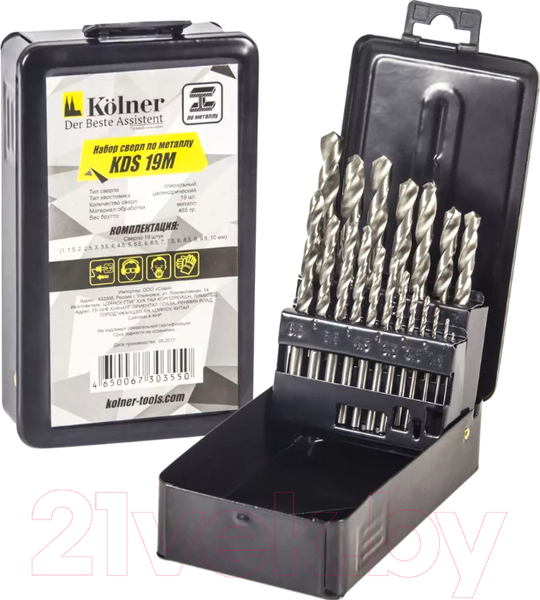 Изображение товара Набор сверл Kolner KDS 19M