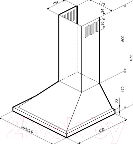 Изображение товара Вытяжка купольная Krona Bella 500 PB / 00013873 (белый)