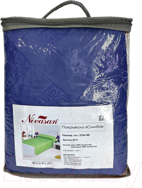 Изображение товара Покрывало Nivasan Симба 140 (210x140, синий)