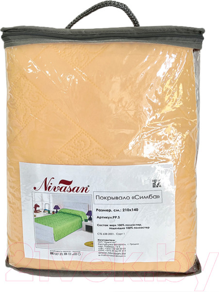 Изображение товара Покрывало Nivasan Симба 140 (210x140, золото)
