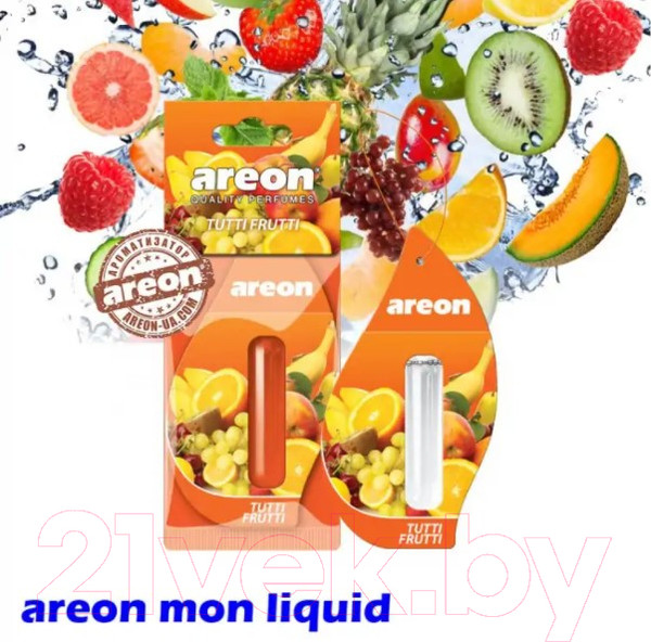 Изображение товара Ароматизатор автомобильный Areon Mon Liquid Tutti Frutti / ARE-LR16