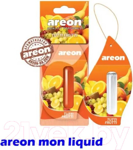 Изображение товара Ароматизатор автомобильный Areon Mon Liquid Tutti Frutti / ARE-LR16
