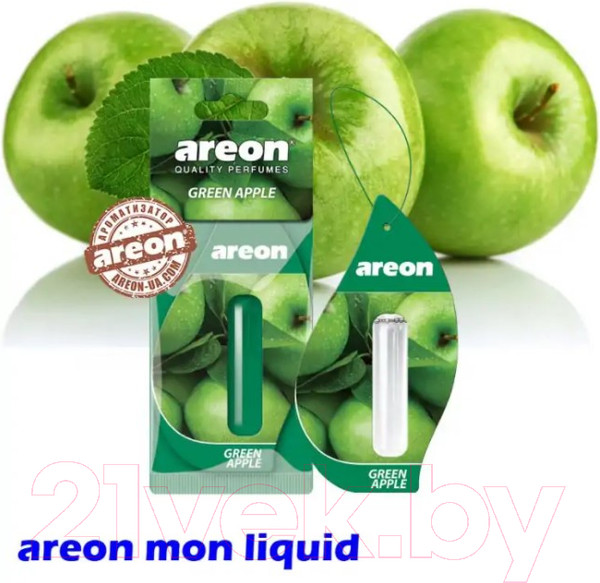 Изображение товара Ароматизатор автомобильный Areon Mon Liquid Green Apple / ARE-LR20
