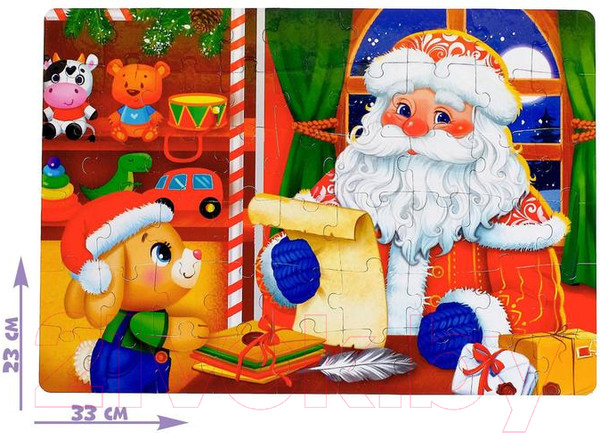 Изображение товара Пазл Puzzle Time Домик Дедушки Мороза / 5800956 (54эл)
