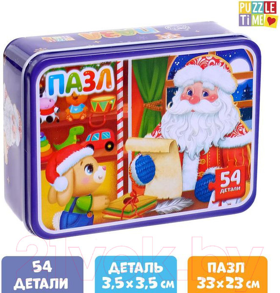 Изображение товара Пазл Puzzle Time Домик Дедушки Мороза / 5800956 (54эл)