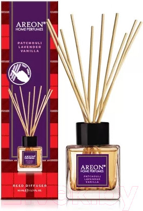 Изображение товара Аромадиффузор Areon Sticks Reed Patchouli Lavender Vanilla / ARE-RHP01