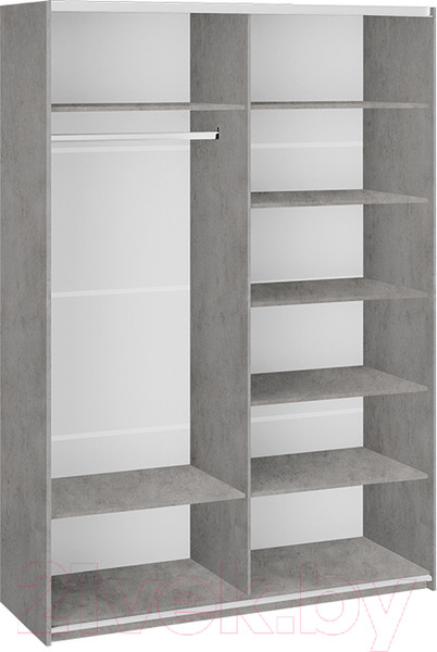 Изображение товара Шкаф-купе ТриЯ Траст СШК 2.160.80-13.13 2-х дверный (бетон/зеркало)