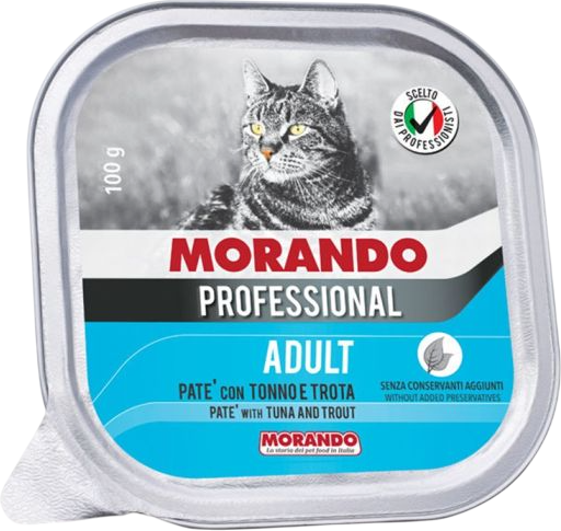 Изображение товара Влажный корм для кошек Morando Gatto Tuna and Trout (100г)