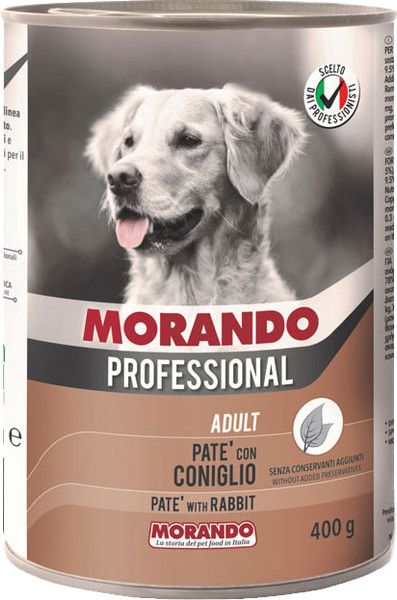 Изображение товара Влажный корм для собак Morando Паштет с кроликом / 09896 (400г)