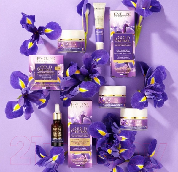 Изображение товара Крем для лица Eveline Cosmetics Gold&Retinol Регенерирующий питательный против морщин 40+ (50мл)