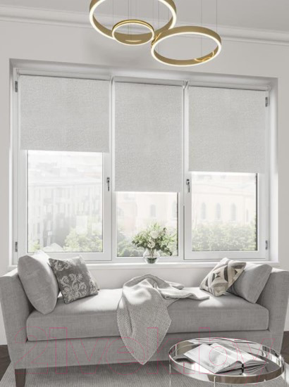 Изображение товара Рулонная штора LEGRAND Блэкаут Кристалл 160x175 / 58 078 765 (серый)