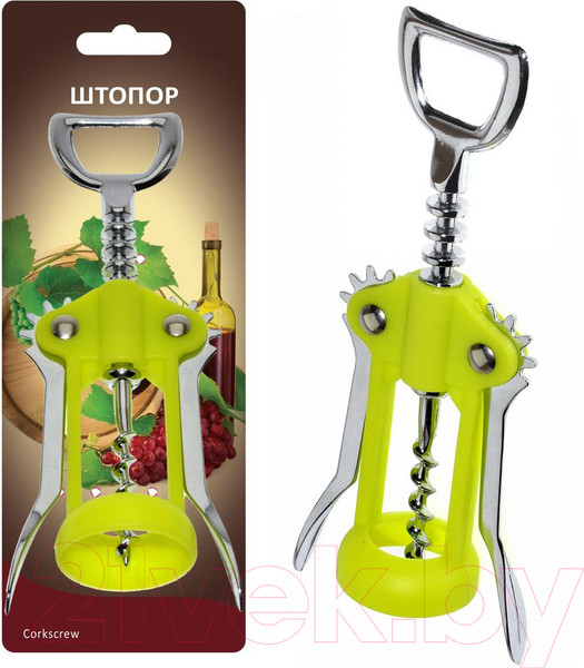 Изображение товара Штопор для вина Мультидом Z13-48 (зеленый)