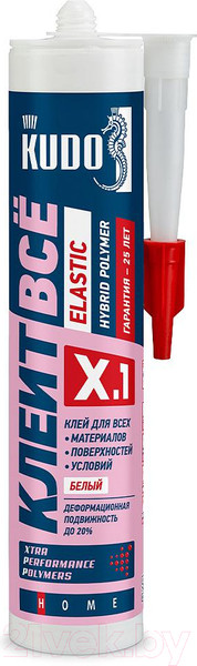 Изображение товара Клей Kudo Elastic KX-1W Клеит Все (280мл, белый)