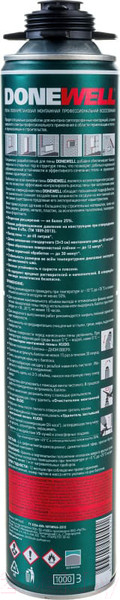 Изображение товара Пена монтажная Donewell 65 DPP10U65 Профессиональная всесезонная