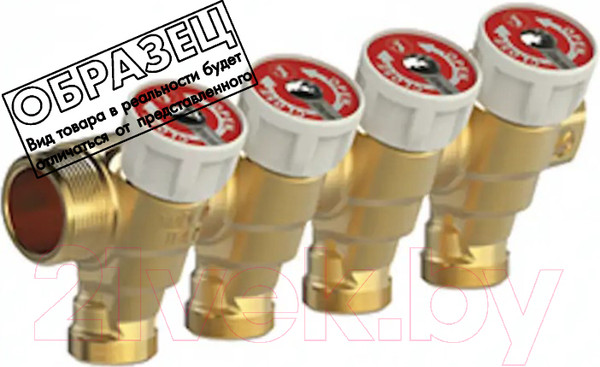 Изображение товара Коллектор отопления Giacomini 3/4x1/2"/3 / R585CY063
