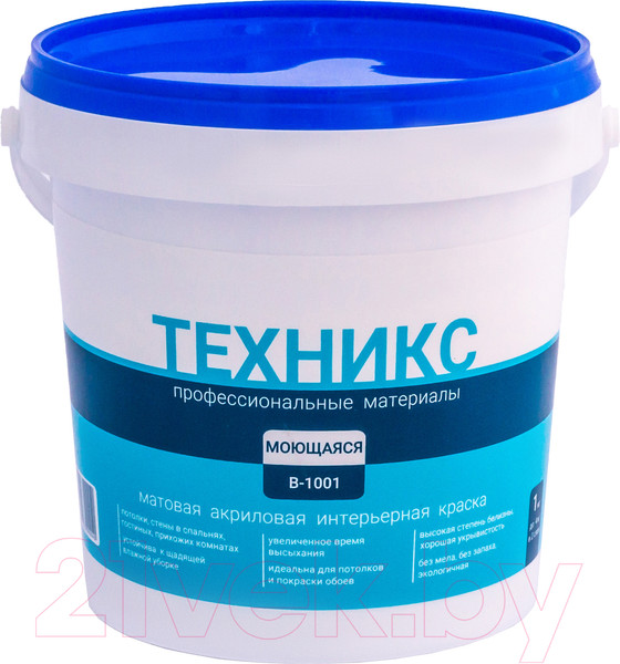 Изображение товара Краска Техникс Моющаяся В-1001 P (1кг, белый)