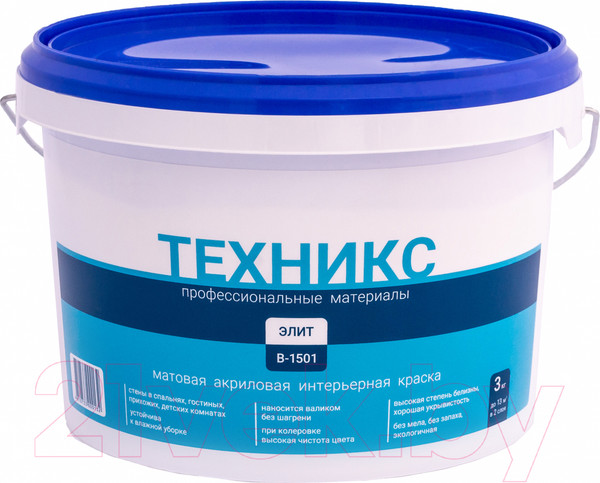 Изображение товара Краска Техникс Элит В-1501 P (3кг, белый)