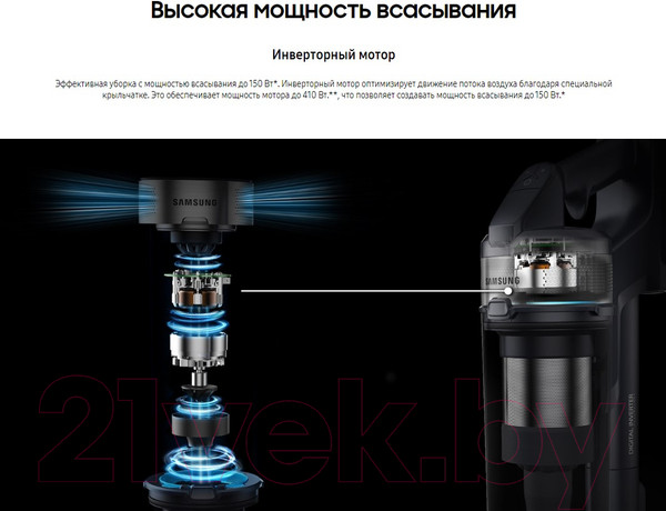 Изображение товара Вертикальный пылесос Samsung VS15A6031R4/EV