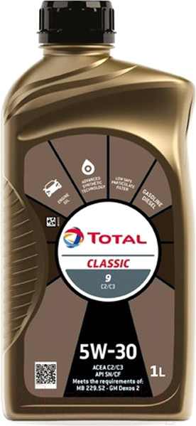 Изображение товара Моторное масло Total Classic 9 C2-C3 5W30 / 214191 (1л)