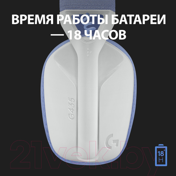 Изображение товара Беспроводные наушники Logitech G435 / 981-001074 (белый)