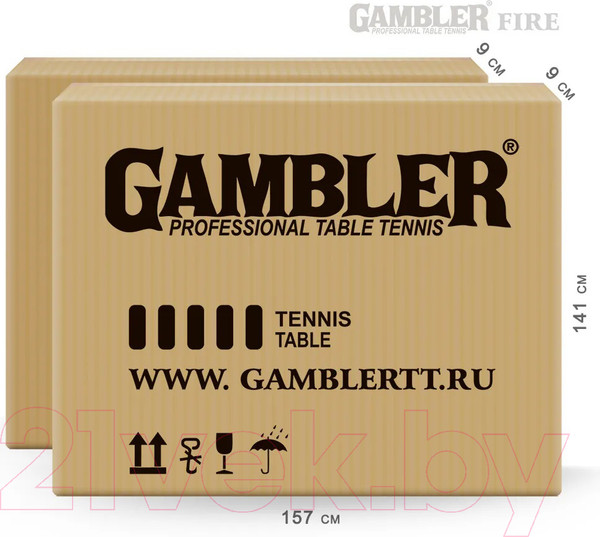Изображение товара Теннисный стол Gambler Fire / GTS-6