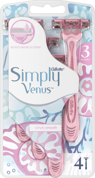Изображение товара Набор бритвенных станков Gillette Simply Venus 3 одноразовые (4шт)