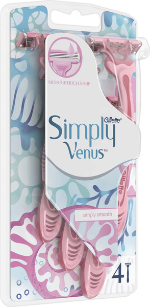 Изображение товара Набор бритвенных станков Gillette Simply Venus 3 одноразовые (4шт)