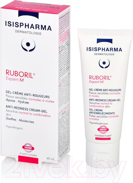 Изображение товара Крем для лица Isis Pharma Ruboril Expert M против покраснений для нормальн. и смешан. кожи (40мл)