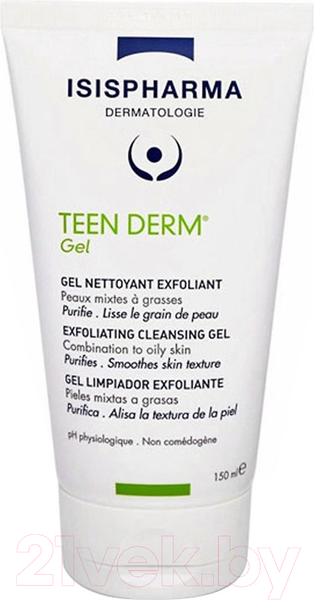 Изображение товара Гель для умывания Isis Pharma Teen Derm Gel очищающ отшелушив. для комбинирован. и жирной кожи (150мл)