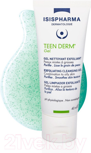 Изображение товара Гель для умывания Isis Pharma Teen Derm Gel очищающ отшелушив. для комбинирован. и жирной кожи (150мл)