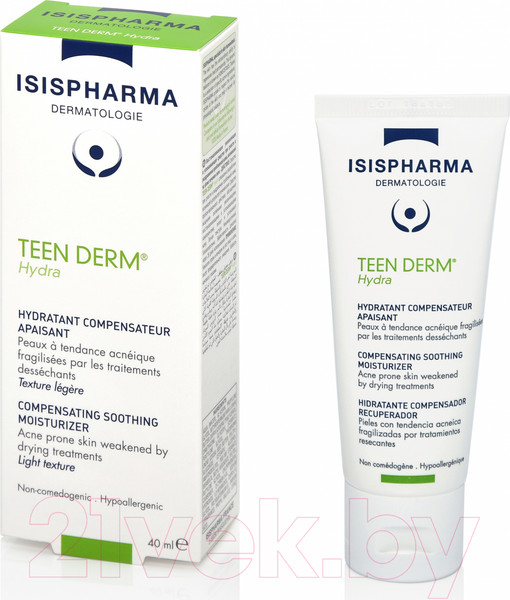 Изображение товара Крем для лица ISISPHARMA Teen Derm Hydra при сухости и раздражении проблемной кожи (40мл)