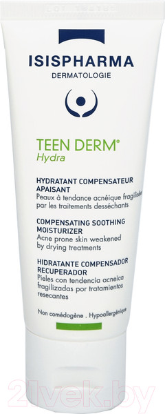 Изображение товара Крем для лица ISISPHARMA Teen Derm Hydra при сухости и раздражении проблемной кожи (40мл)