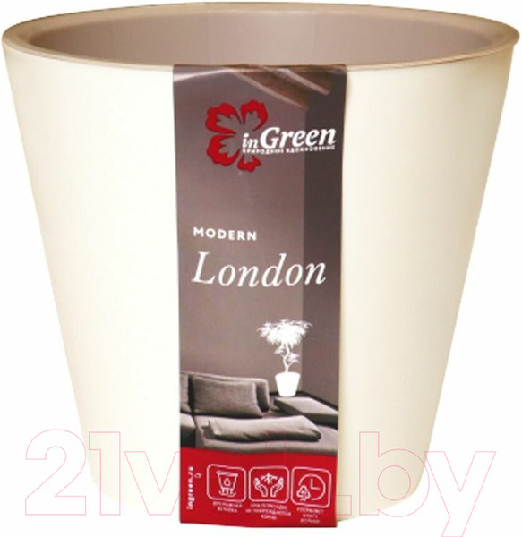 Изображение товара Кашпо Ingreen London / ING6207 СЛ (сливочный)