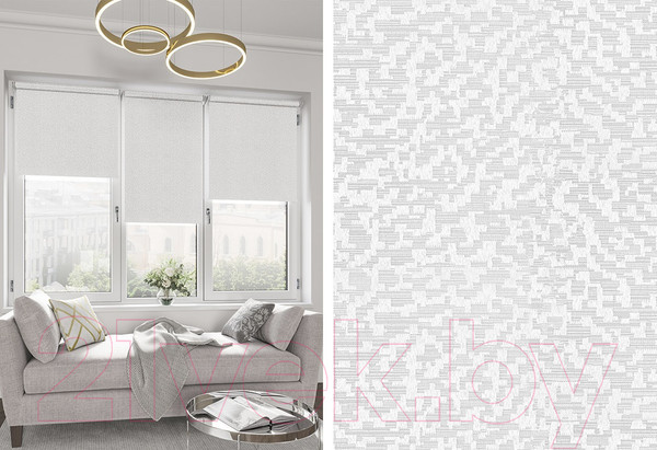 Изображение товара Рулонная штора LEGRAND Мозаика 80.5x175 / 58 068 731 (белый)