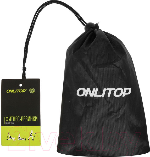 Изображение товара Набор эспандеров Onlytop 30x5см / 3791391 (нагрузка 15,25,35кг)