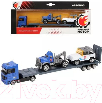 Изображение товара Автовоз игрушечный Пламенный мотор Полиция, пикап, эвакуатор / 870392