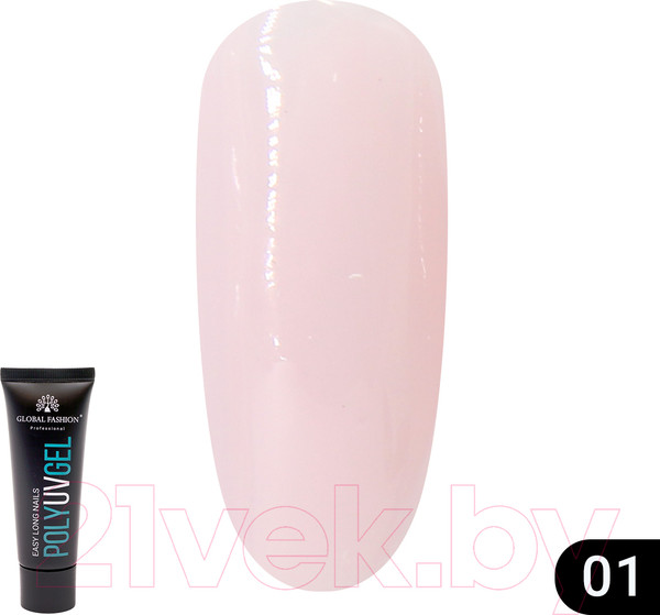 Изображение товара Моделирующий гель для ногтей Global Fashion PolyUVgel 01 (30г)