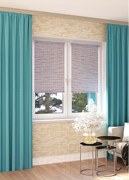 Изображение товара Рулонная штора LEGRAND Меланж 57x175 / 58 069 586 (синий)