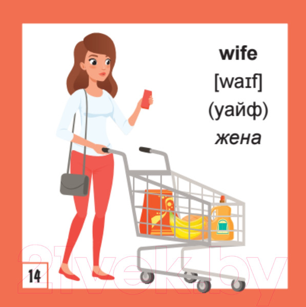 Изображение товара Развивающие карточки Питер 500 самых нужных английских слов и фраз (с русской транскрипцией)